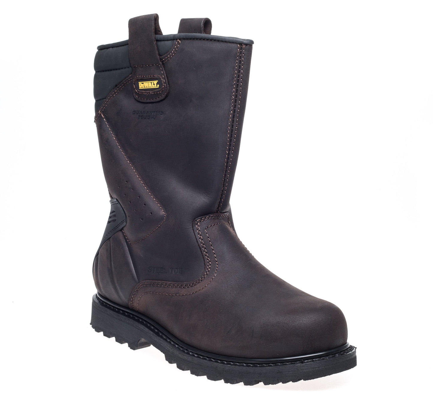 DeWalt Rigger Safety Boots Steel Toe Full Grain Leather Comfort Padded Cuff