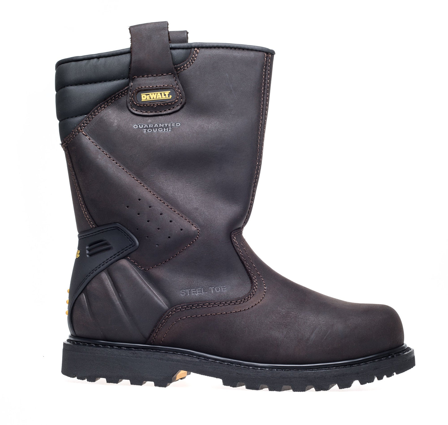 DeWalt Rigger Safety Boots Steel Toe Full Grain Leather Comfort Padded Cuff