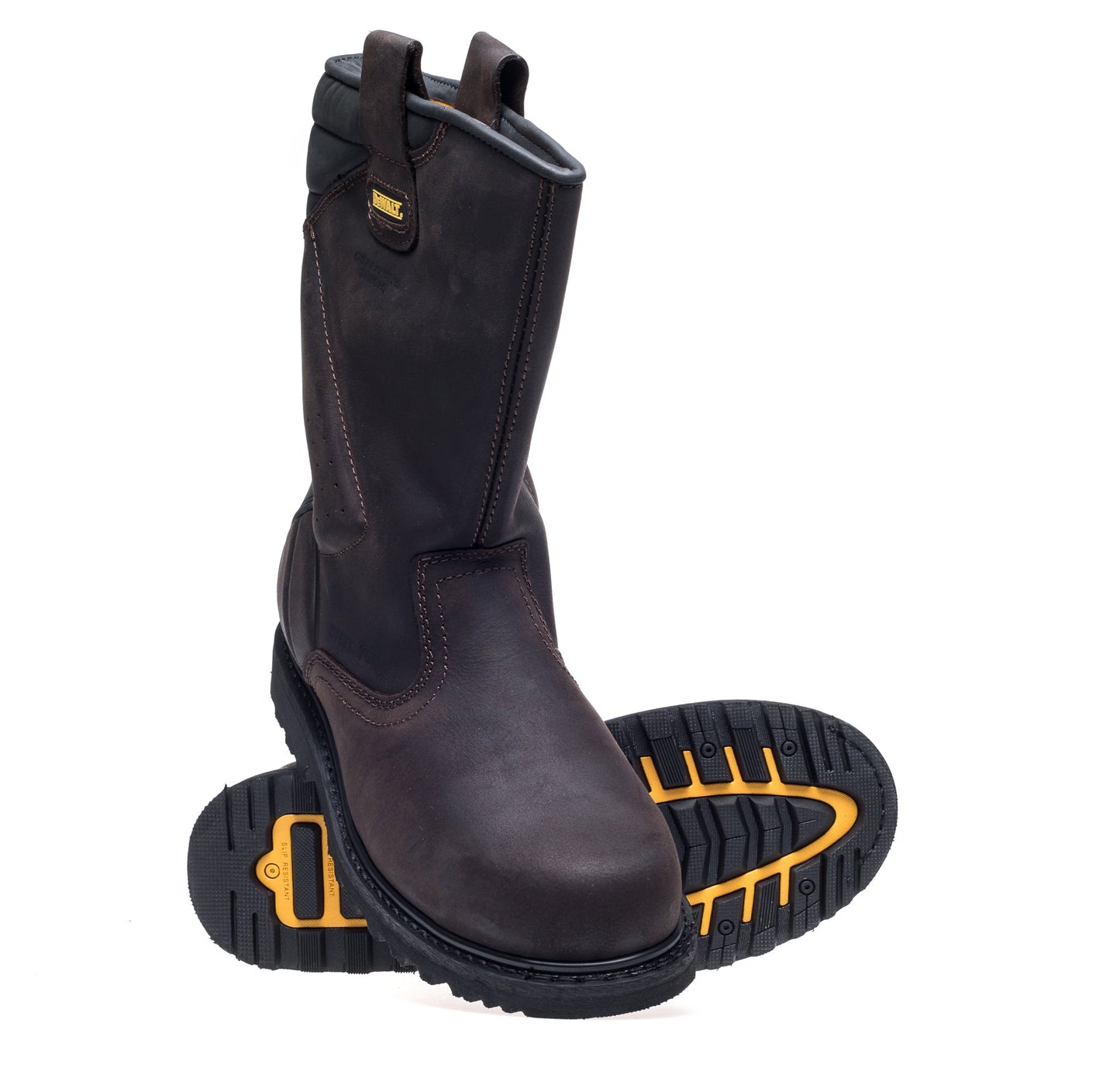 DeWalt Rigger Safety Boots Steel Toe Full Grain Leather Comfort Padded Cuff