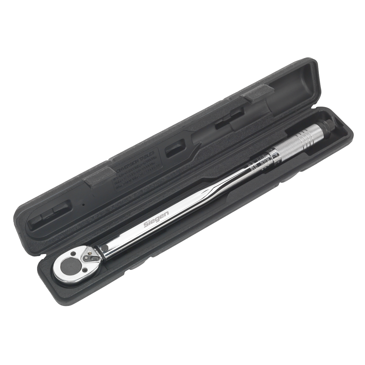Sealey 1/2" Drive Torque Wrench 31-155lb.ft Micrometer Adjustment Storage Case