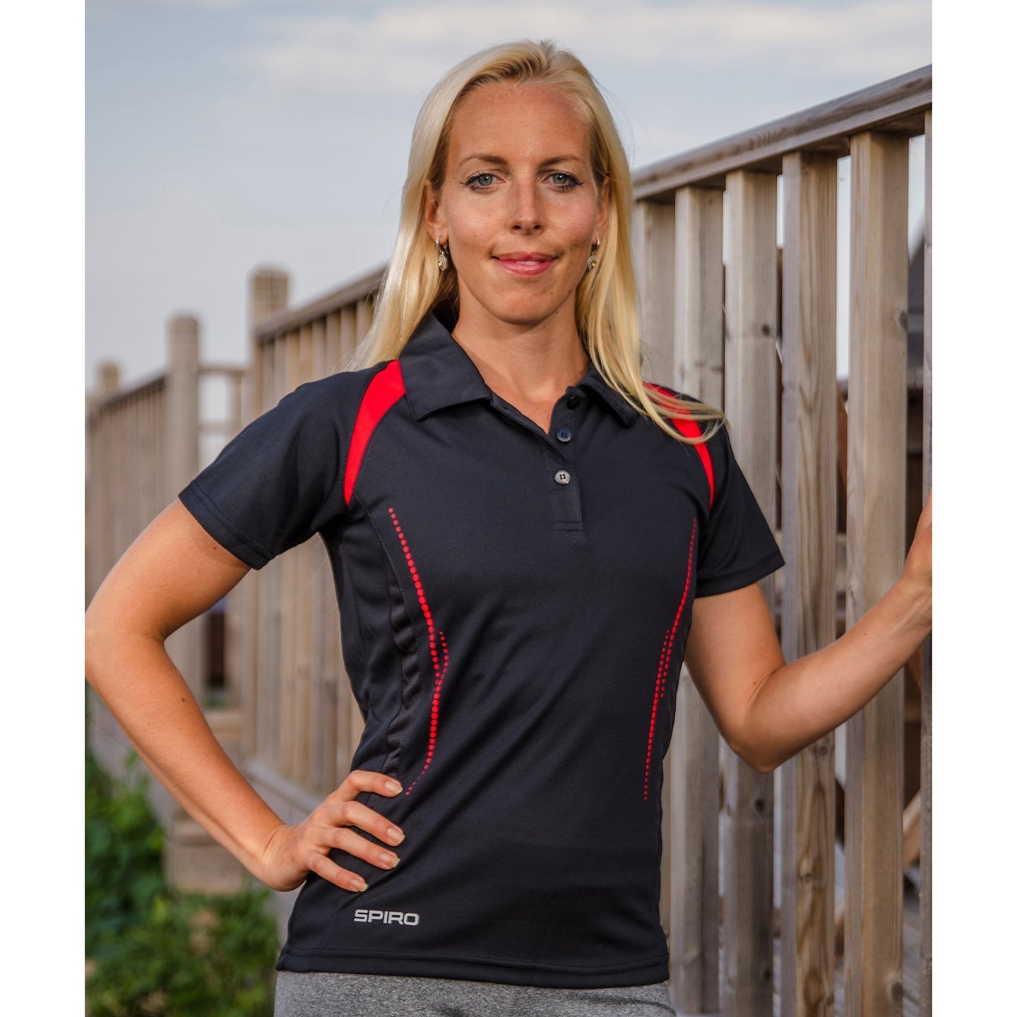Spiro Women's Team Spirit Polo Cool-Dry Lightweight Breathable Sport Top