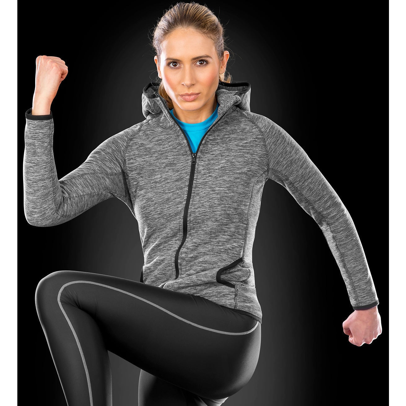 Spiro Women's Microfleece Hoodie Quick-Dry Breathable Stretch Comfort XS-2XL