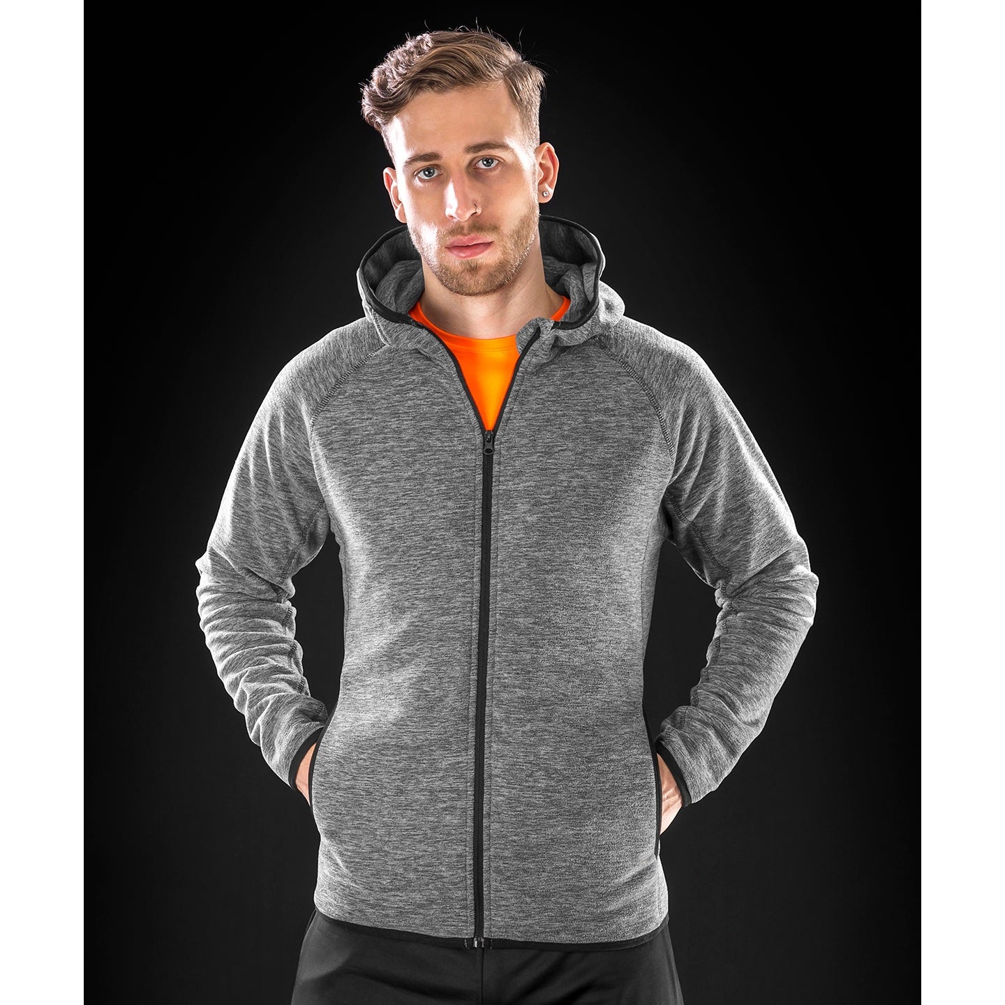 Spiro Microfleece Hoodi Quick-Dry Breathable Stretch Fabric Full-Zip Jacket