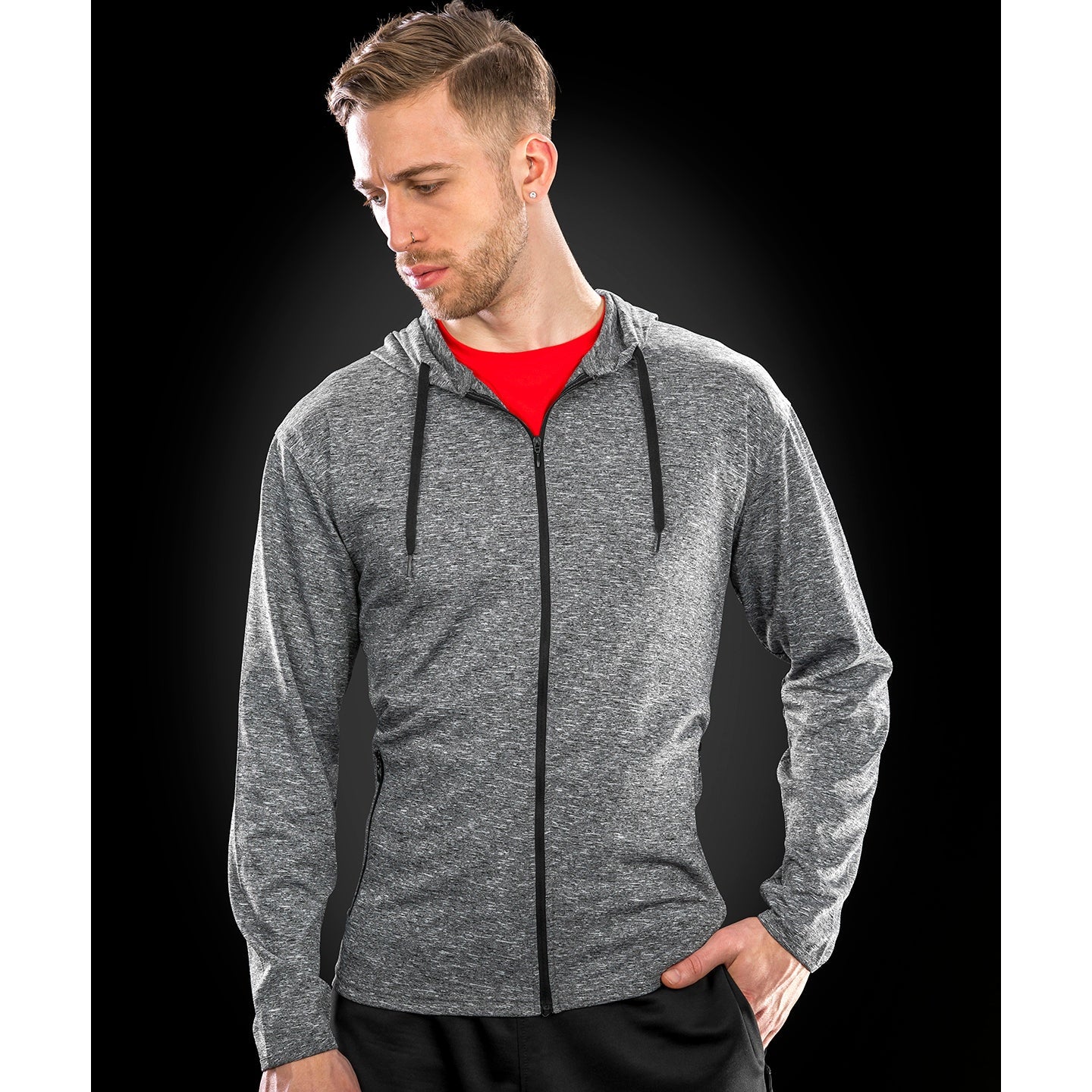 Spiro Hooded Tee Jacket Lightweight Quick-Dry Super Stretch Fabric Sizes S-3XL