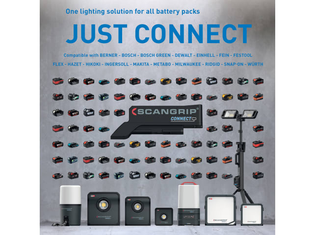 SCANGRIP CONNECT Milwaukee Connector for 18V Battery Packs Work Lights