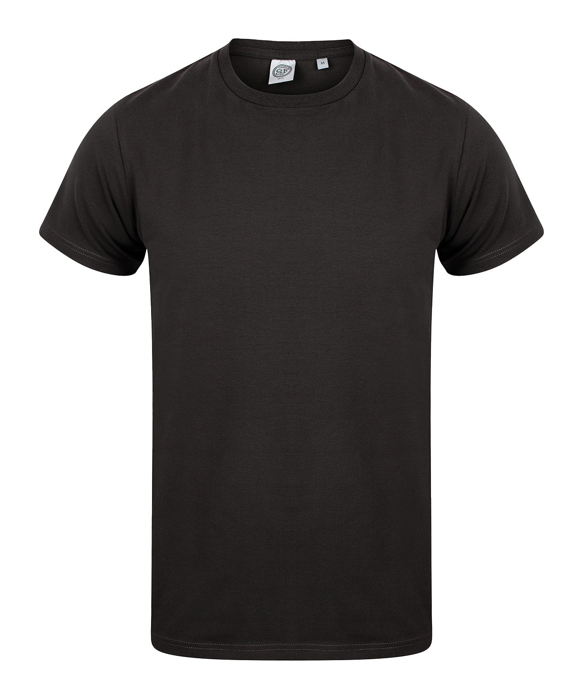 SF Men's Stretch T-Shirt Soft Feel Enzyme Washed Crew Neck Longline Fit