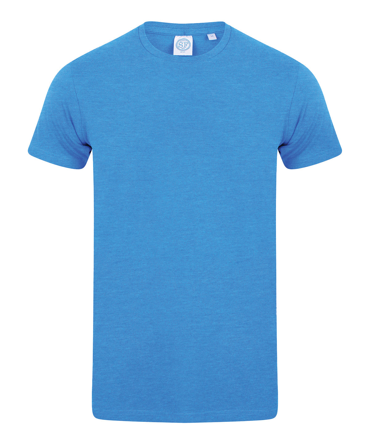 SF Men's Stretch T-Shirt Soft Feel Enzyme Washed Crew Neck Longline Fit