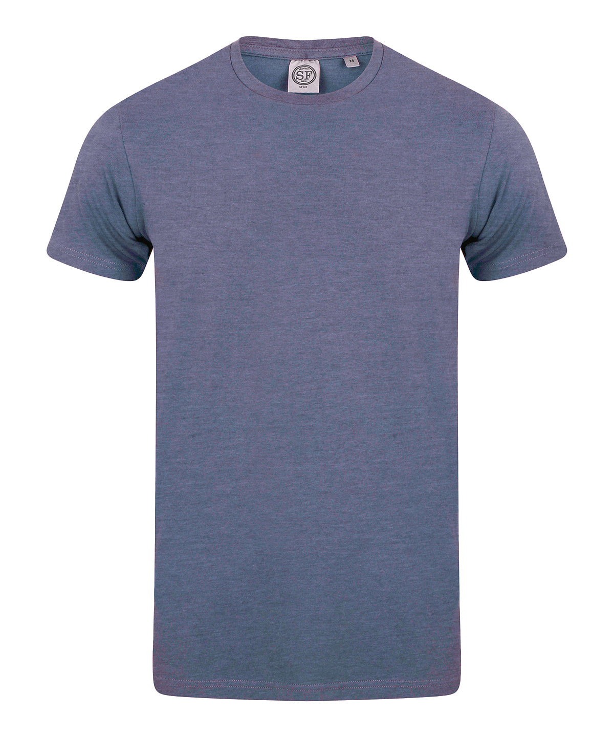 SF Men's Stretch T-Shirt Soft Feel Enzyme Washed Crew Neck Longline Fit