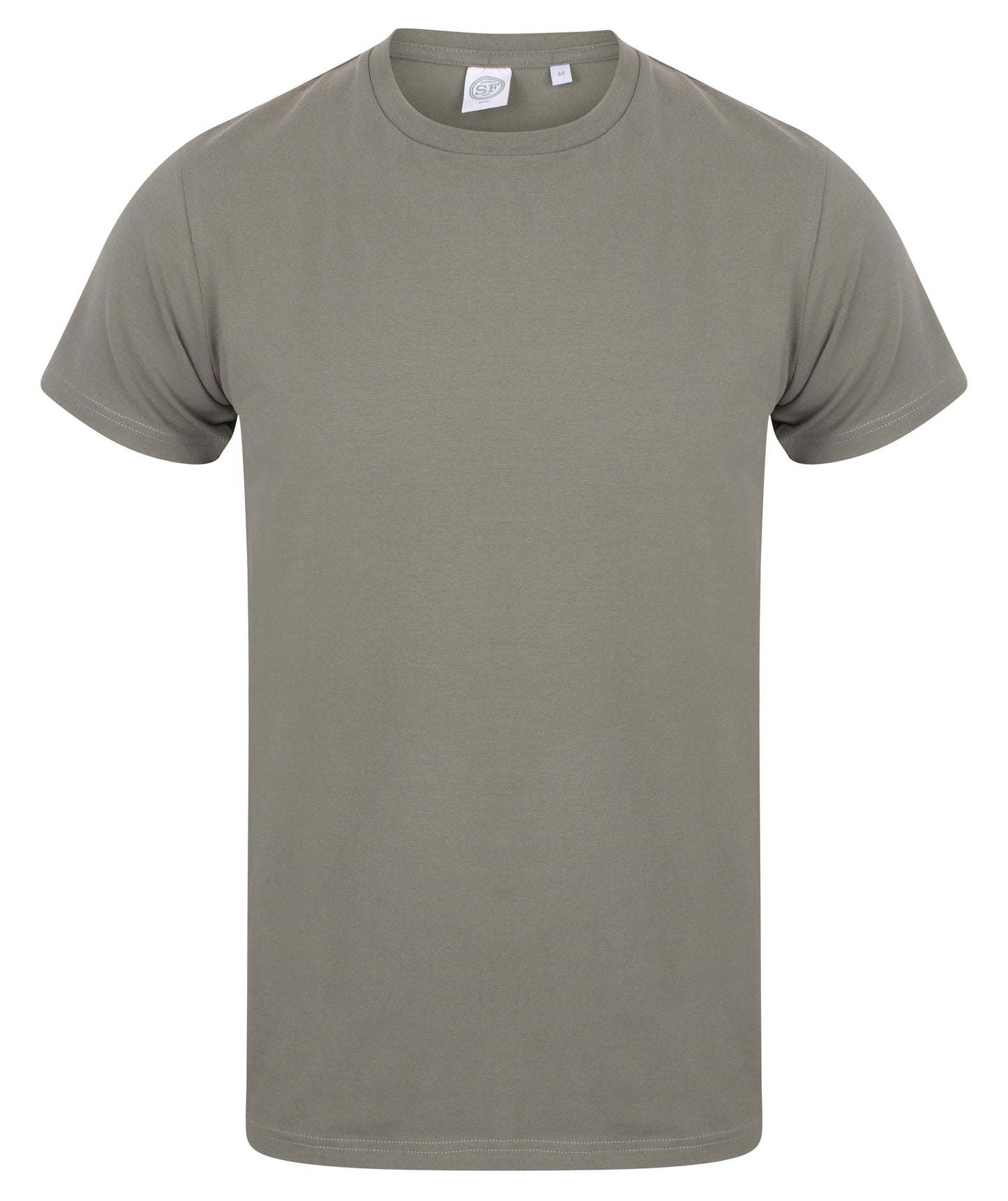 SF Men's Stretch T-Shirt Soft Feel Enzyme Washed Crew Neck Longline Fit