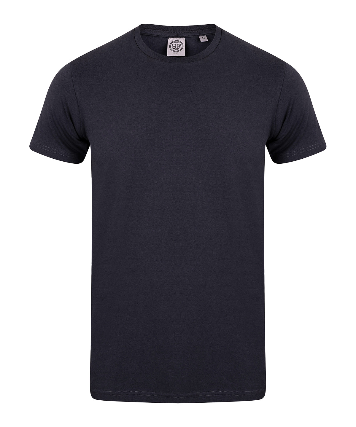 SF Men's Stretch T-Shirt Soft Feel Enzyme Washed Crew Neck Longline Fit