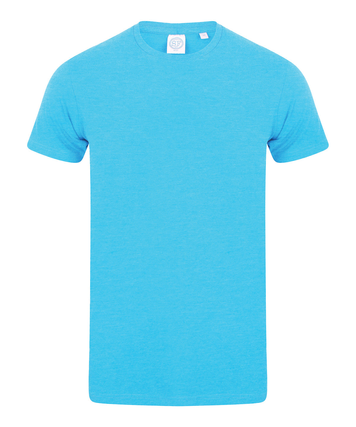 SF Men's Stretch T-Shirt Soft Feel Enzyme Washed Crew Neck Longline Fit