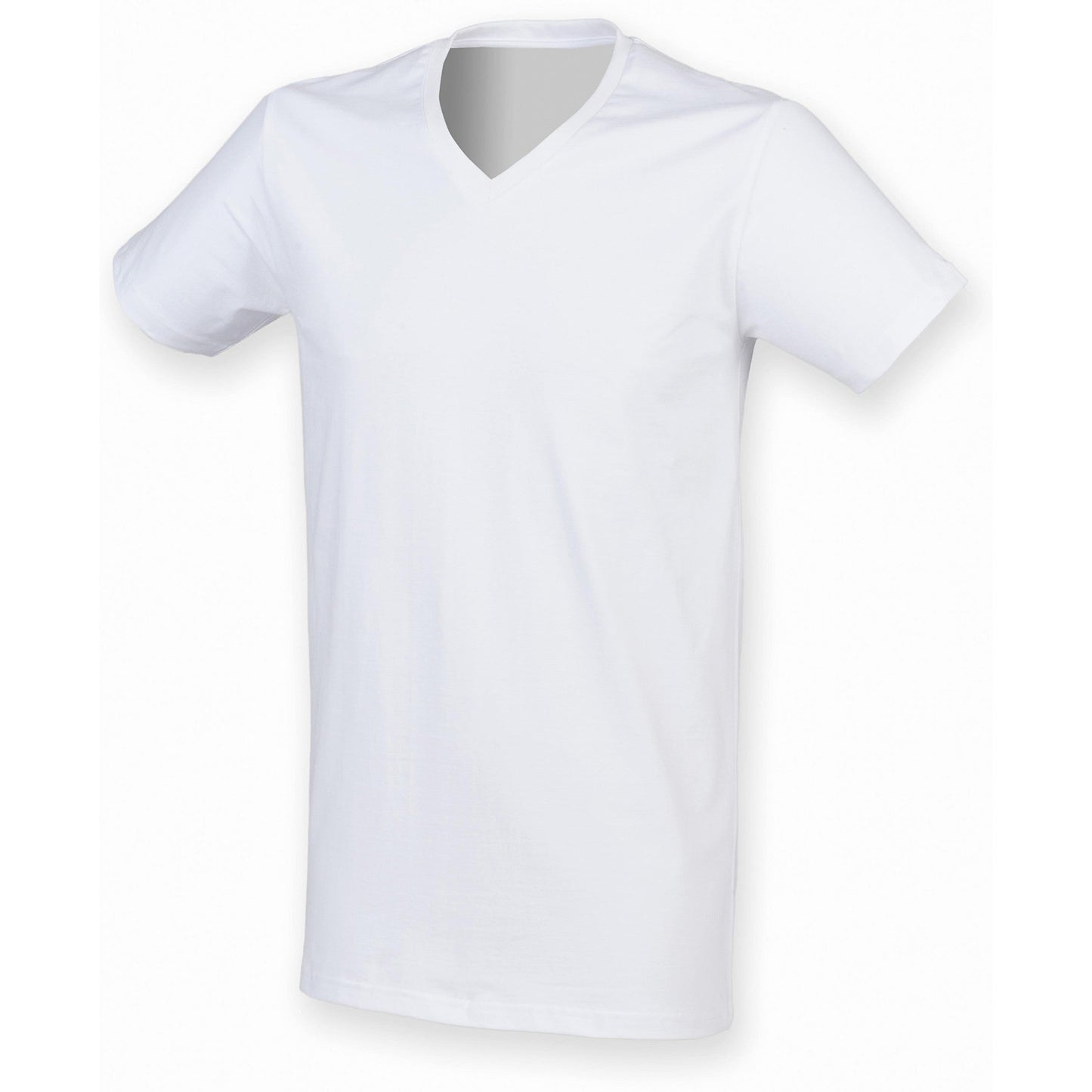 SF Men's Feel Good Stretch V-Neck T-Shirt Modern Fit Soft Cotton Blend
