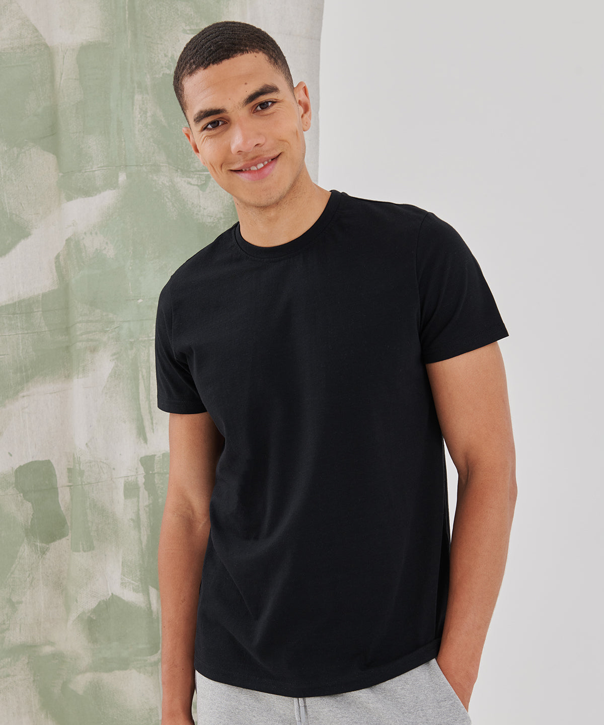 Sf Unisex Organic Cotton T-Shirt Eco-Friendly Ribbed Crew Neck Brand-Free