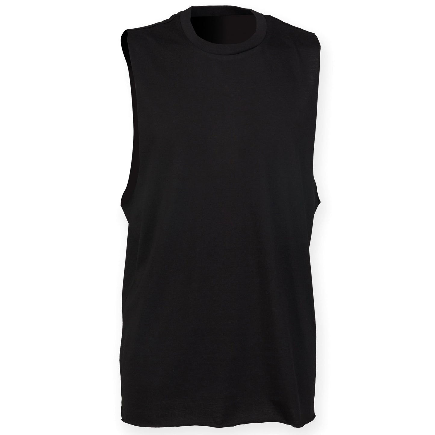 Skinnifit High Neck Slash Armhole Vest Ribbed Cotton Blend Athleisure Top