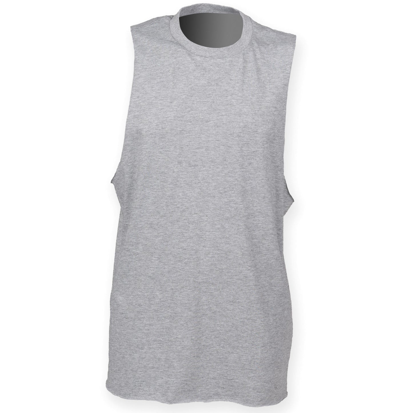 Skinnifit High Neck Slash Armhole Vest Ribbed Cotton Blend Athleisure Top