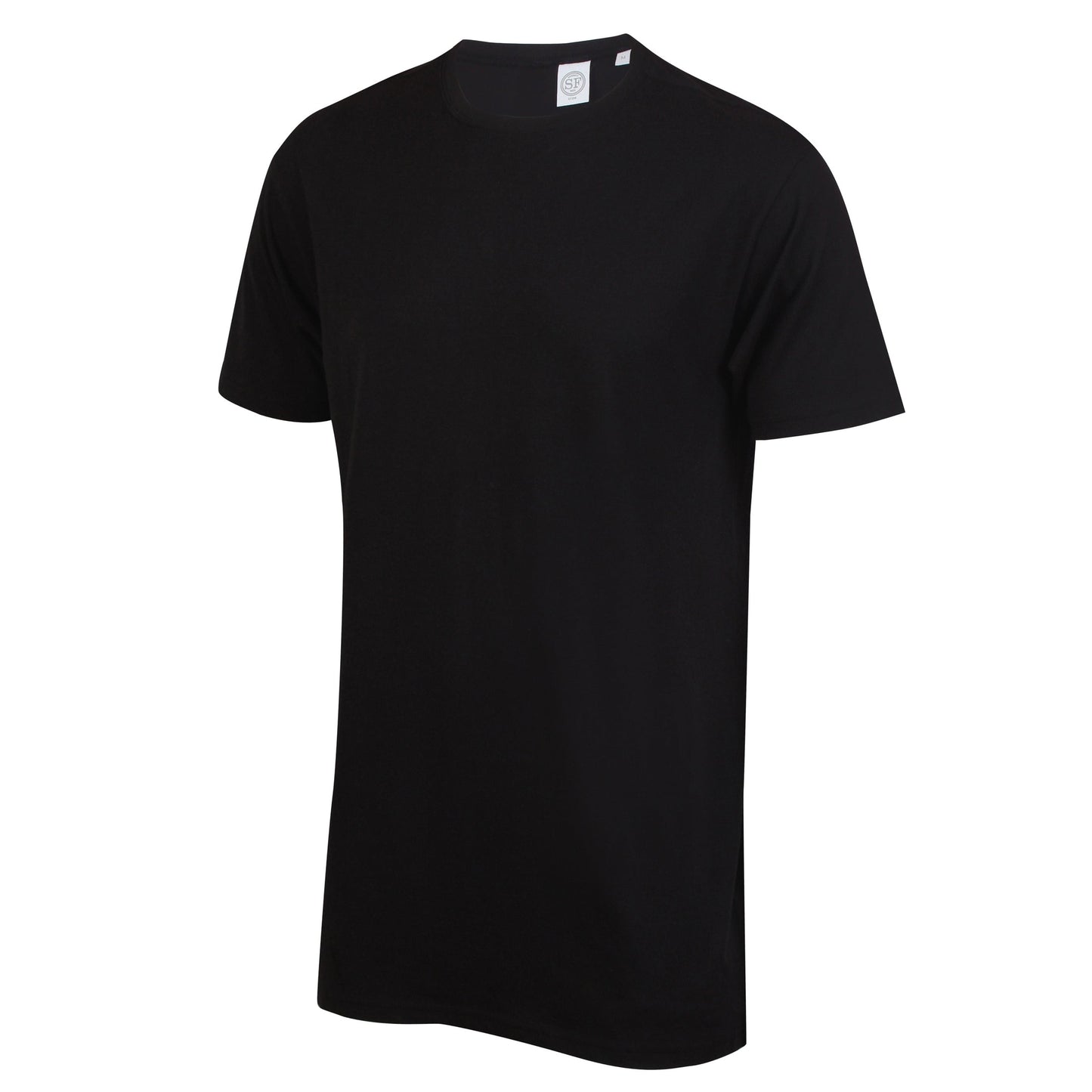 SF Longline T-Shirt Dipped Hem Regular Fit 100% Cotton Urban Style S-2XL