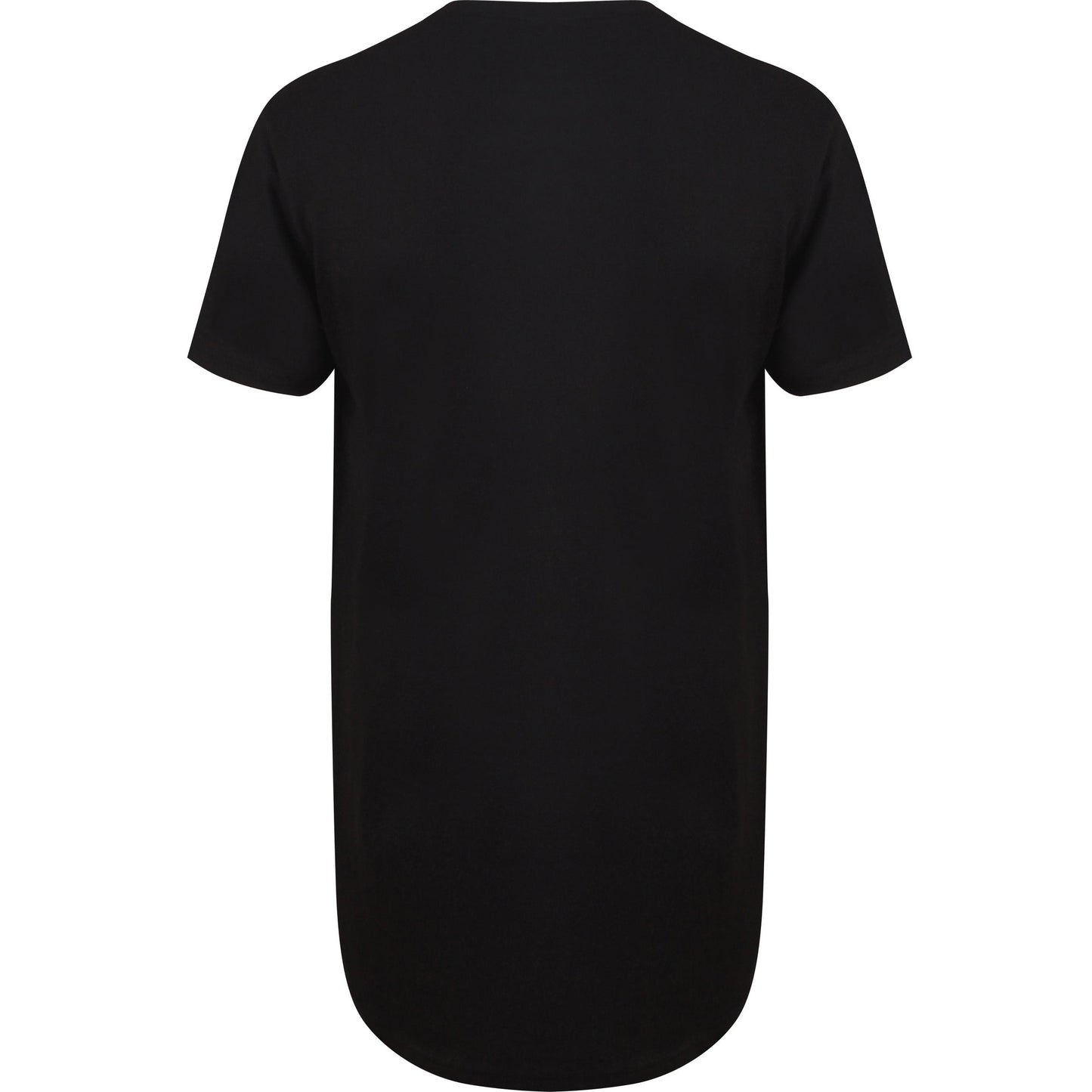 SF Longline T-Shirt Dipped Hem Regular Fit 100% Cotton Urban Style S-2XL