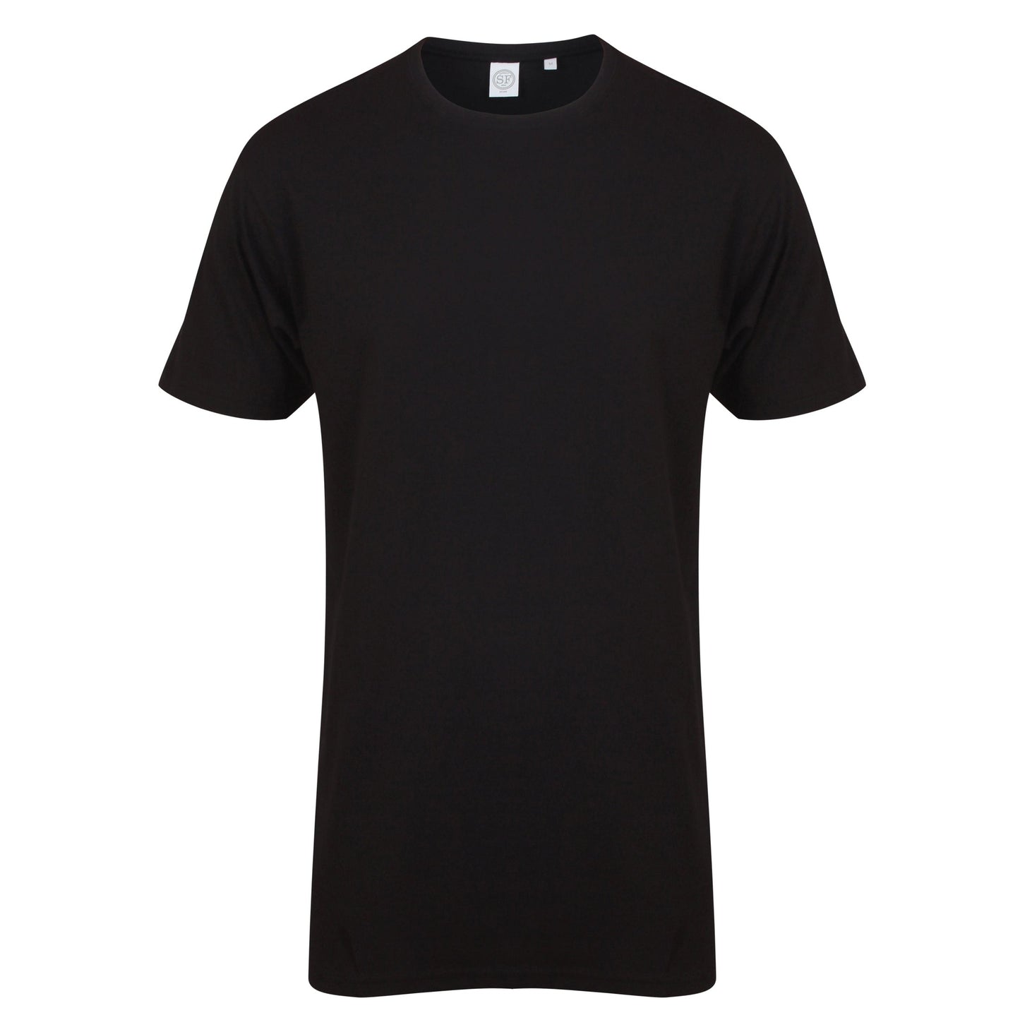 SF Longline T-Shirt Dipped Hem Regular Fit 100% Cotton Urban Style S-2XL