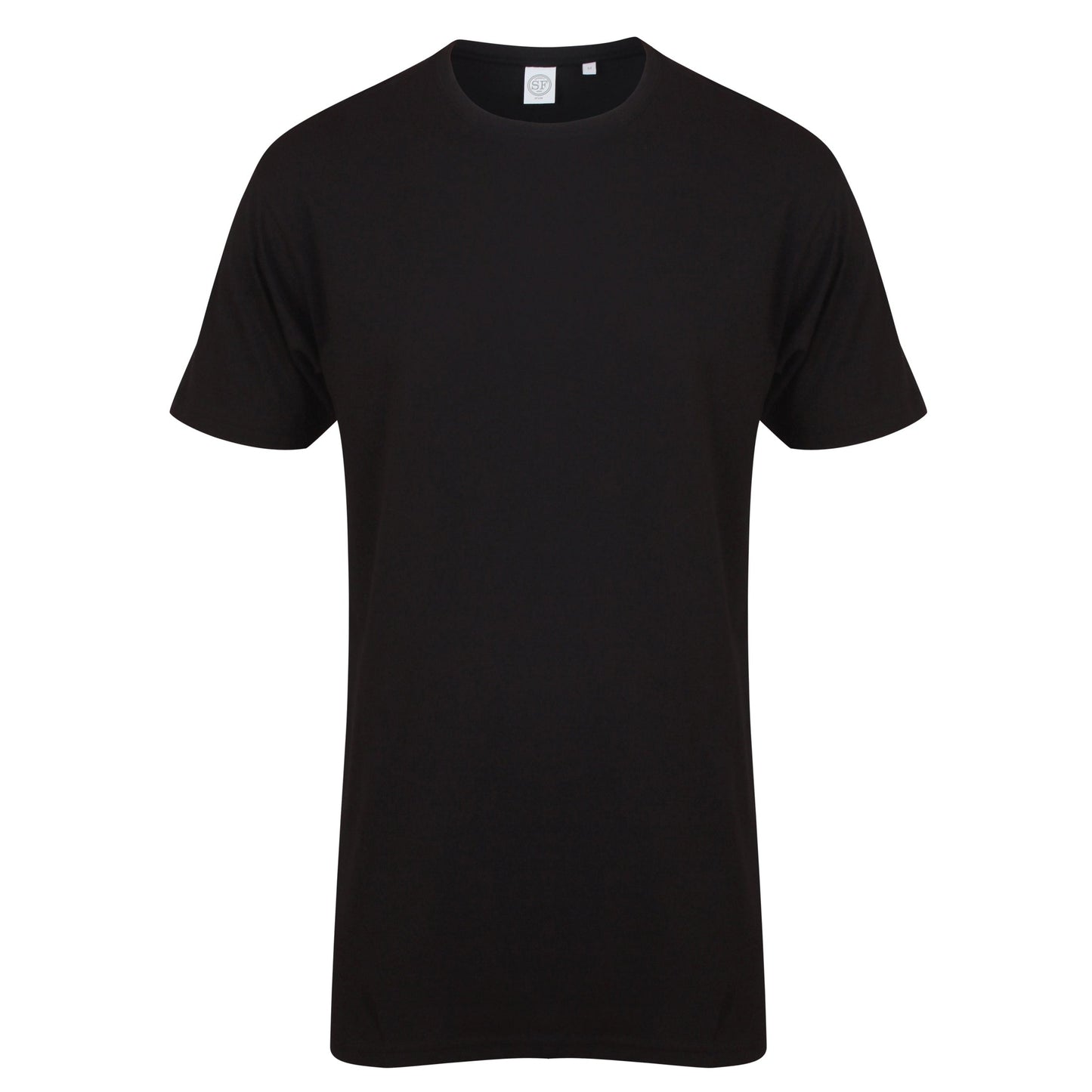 SF Longline T-Shirt Dipped Hem Regular Fit 100% Cotton Urban Style S-2XL