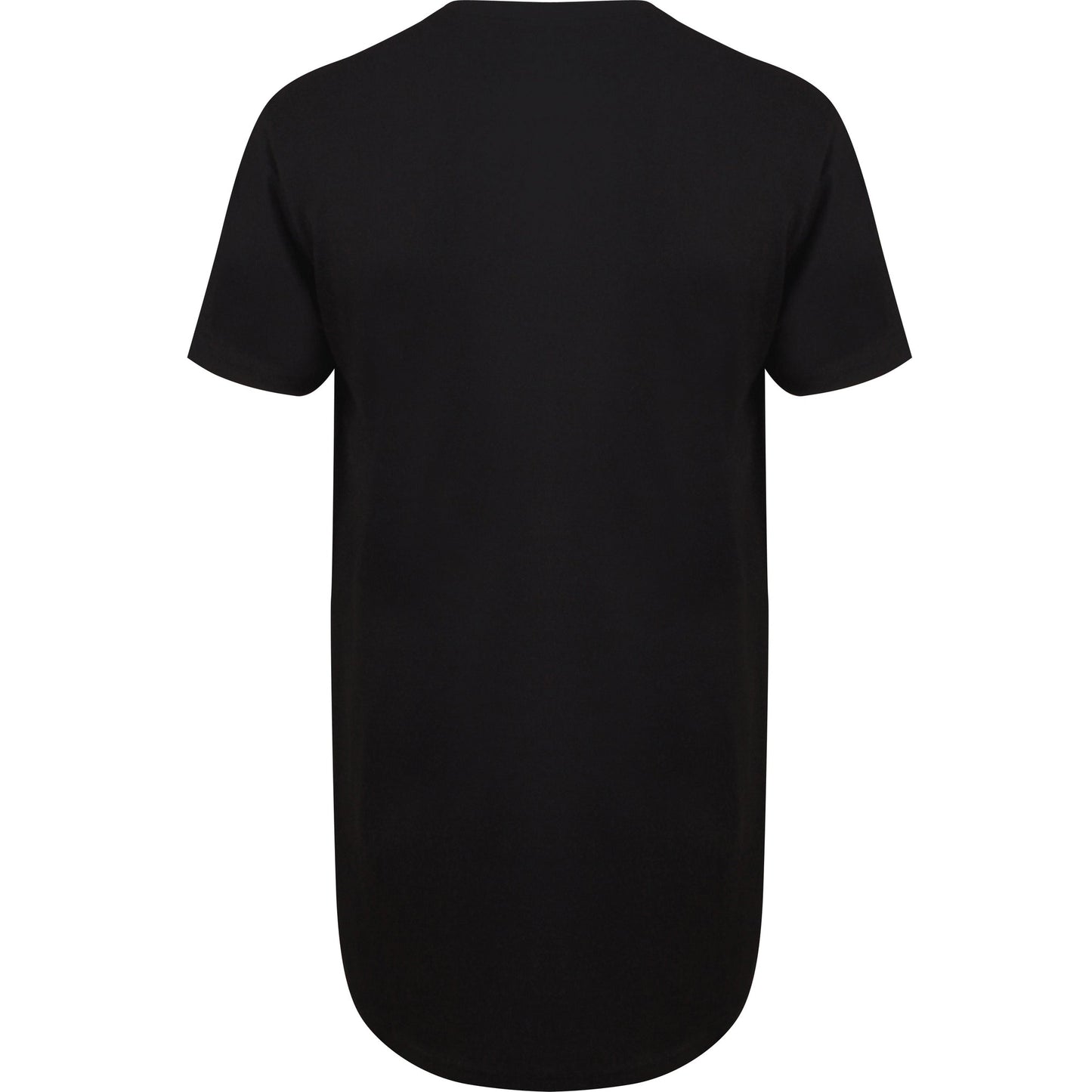 SF Longline T-Shirt Dipped Hem Regular Fit 100% Cotton Urban Style S-2XL