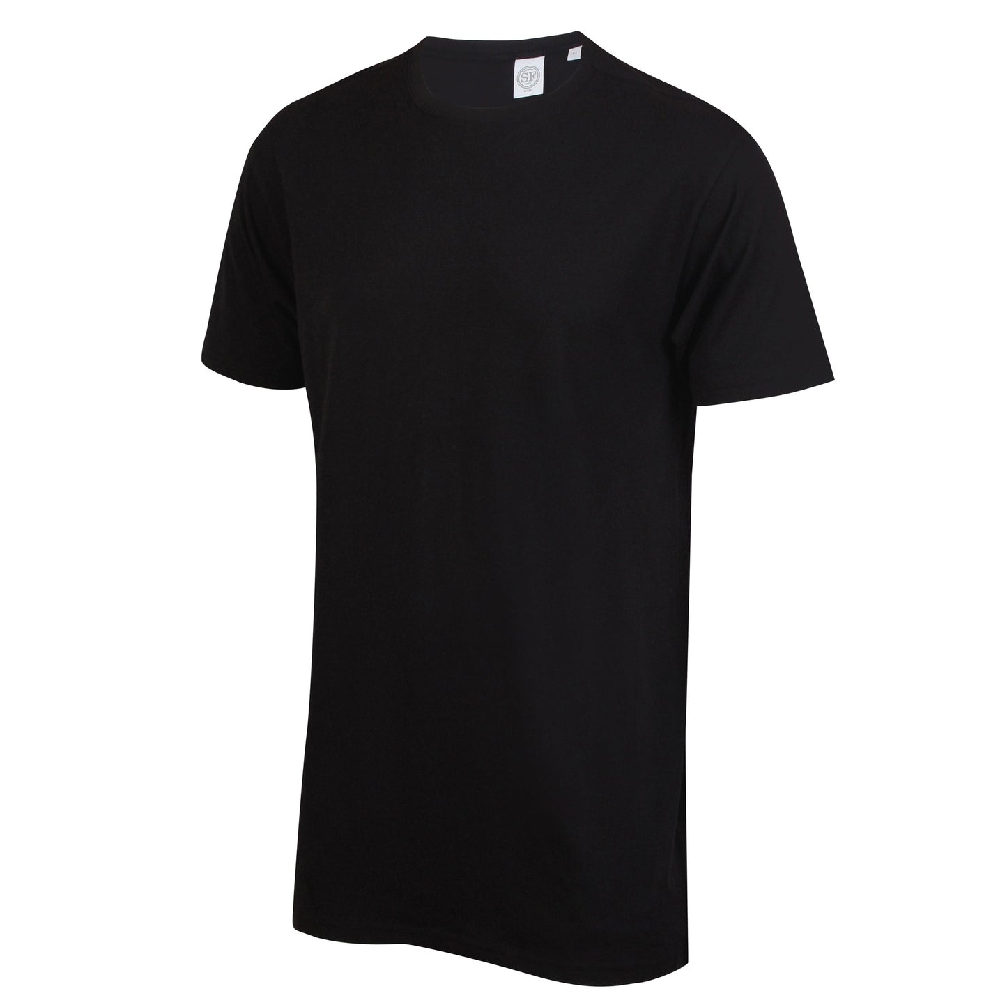 SF Longline T-Shirt Dipped Hem Regular Fit 100% Cotton Urban Style S-2XL