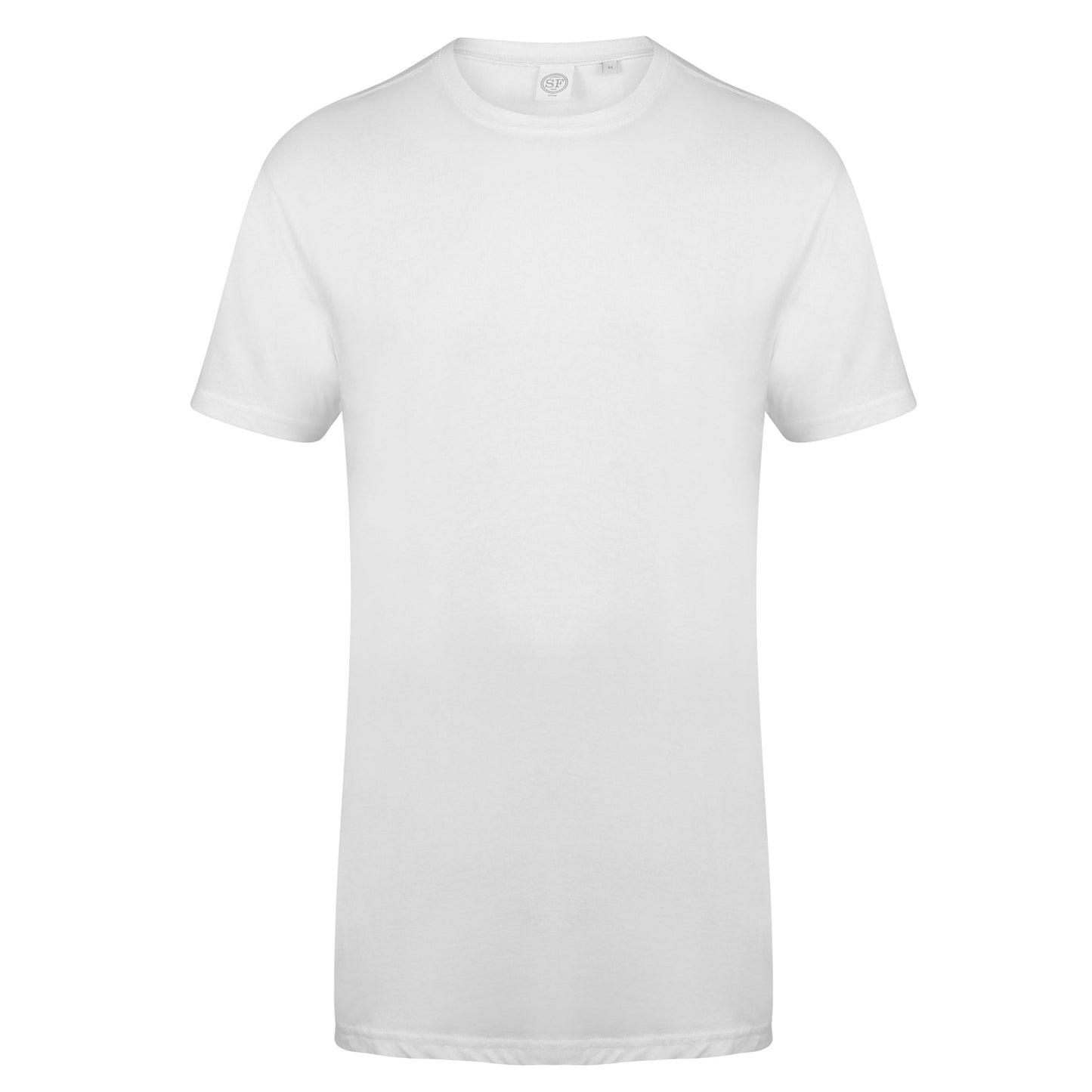 SF Longline T-Shirt Dipped Hem Regular Fit 100% Cotton Urban Style S-2XL