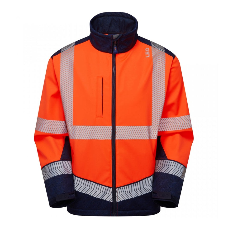 Leo Workwear EcoViz Softshell Jacket BOWDEN Water Resistant Windproof S-6XL