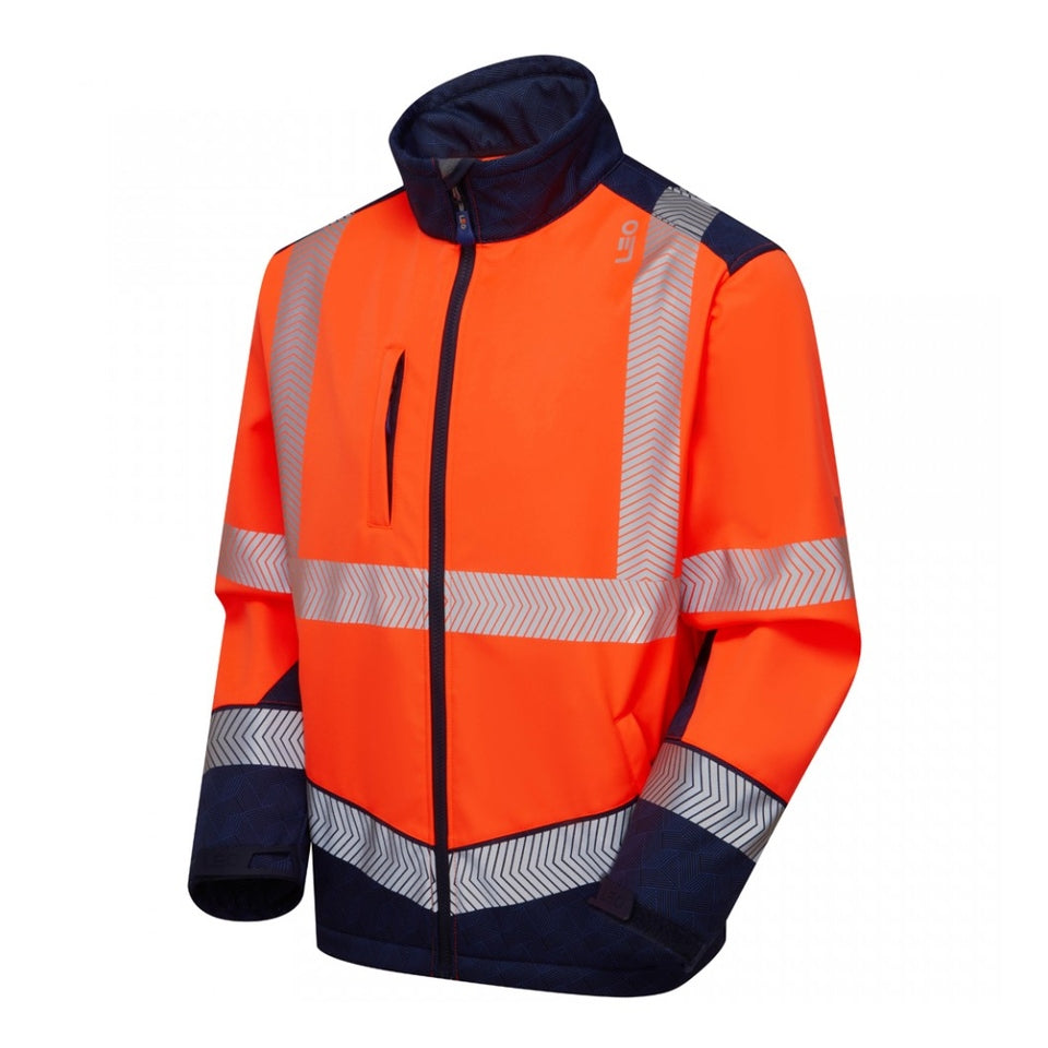 Leo Workwear EcoViz Softshell Jacket BOWDEN Water Resistant Windproof S-6XL