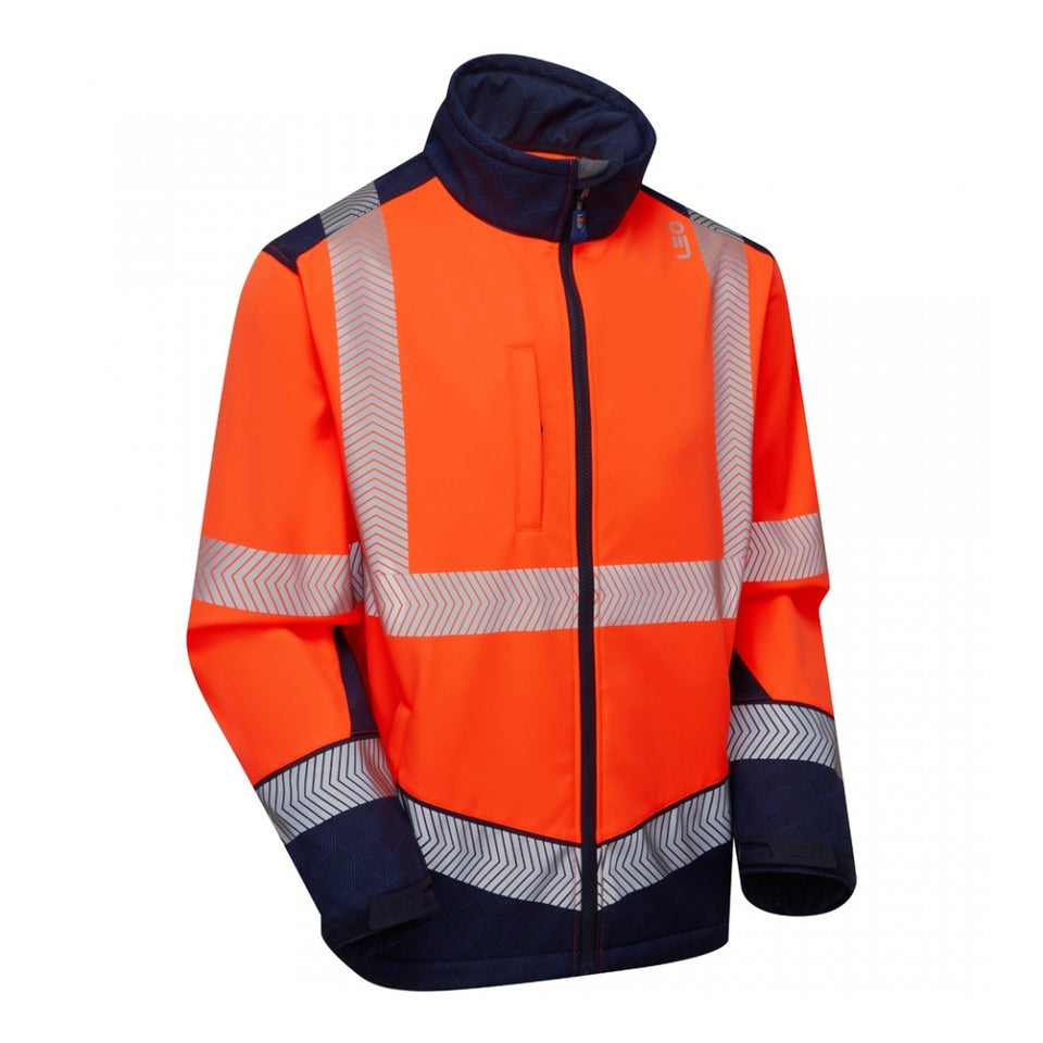 Leo Workwear EcoViz Softshell Jacket BOWDEN Water Resistant Windproof S-6XL