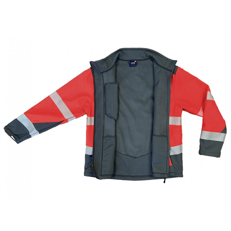 Leo Workwear EcoViz Softshell Jacket BOWDEN Water Resistant Windproof S-6XL