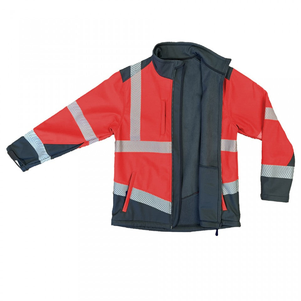 Leo Workwear EcoViz Softshell Jacket BOWDEN Water Resistant Windproof S-6XL