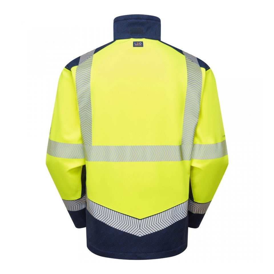 Leo Workwear EcoViz Softshell Jacket BOWDEN Water Resistant Windproof S-6XL