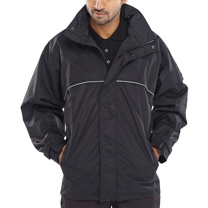 Beeswift Springfield Taslon Jacket Lightweight Breathable Water Resistant Hi Viz