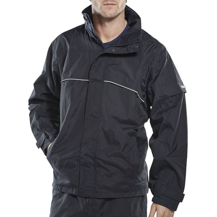 Beeswift Springfield Taslon Jacket Lightweight Breathable Water Resistant Hi Viz