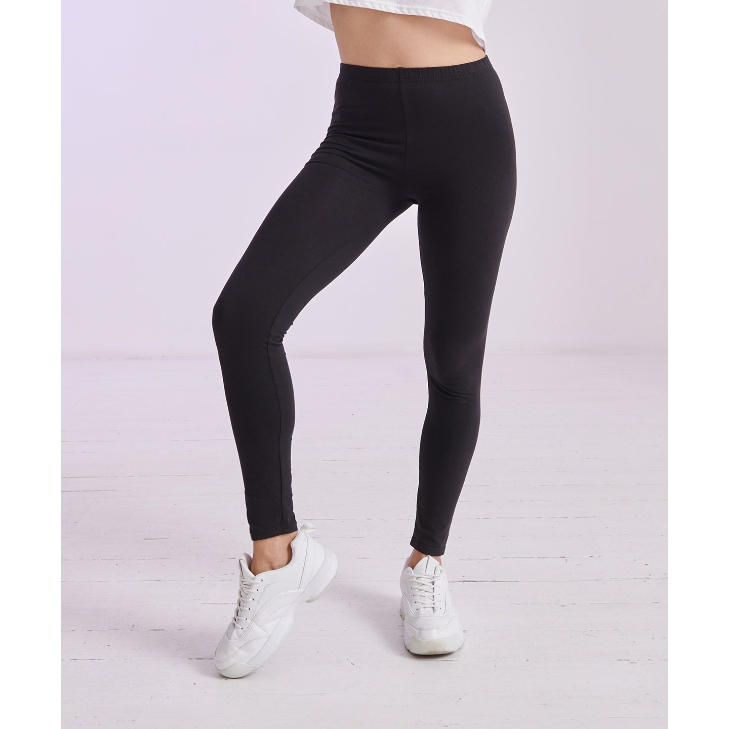 Sf Women's Stretch Leggings with Elasticated Waist, Seamless Design, Vegan