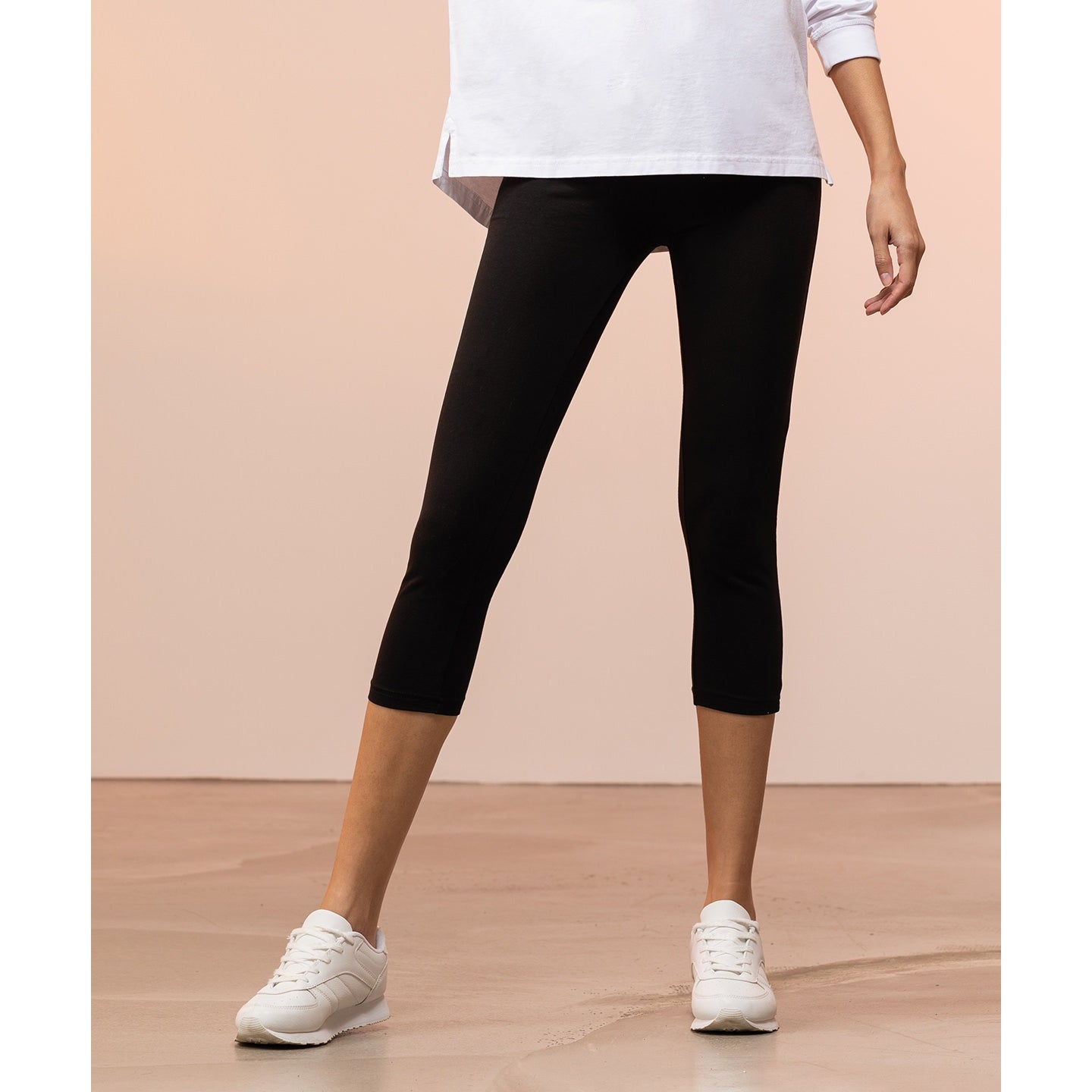 Sf Women's Â¾ Leggings with Elasticated Waist, Stretch Fit, Vegan Certified