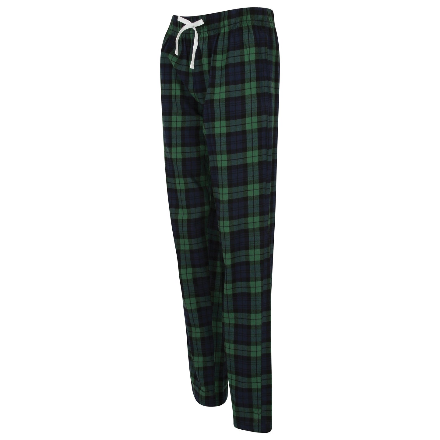 SF Women's Tartan Lounge Pants Elasticated Waist 100% Cotton Flannel