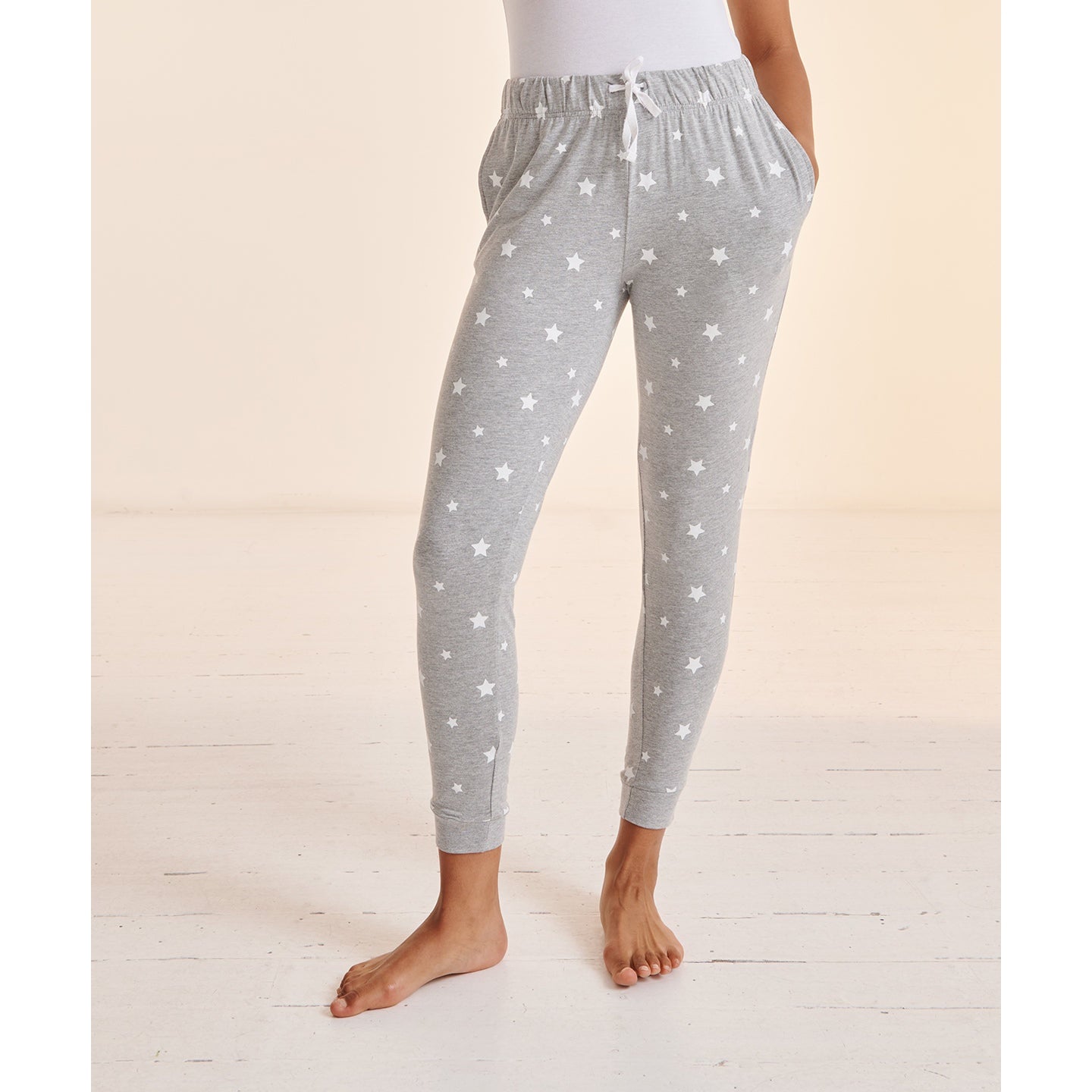 SF Women's Cuffed Lounge Pants with Elasticated Waistband and Pockets