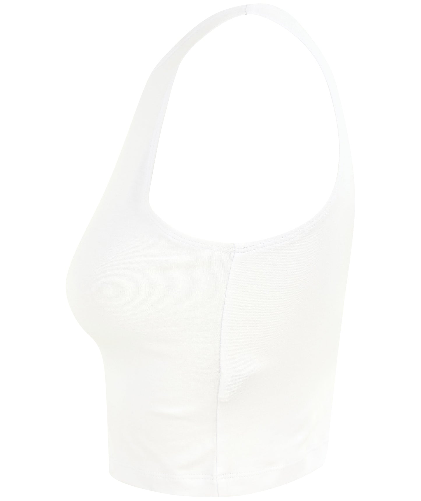 Sf Women's Sleeveless Cropped Top Fitted Neckline Vegan Certified Fashion