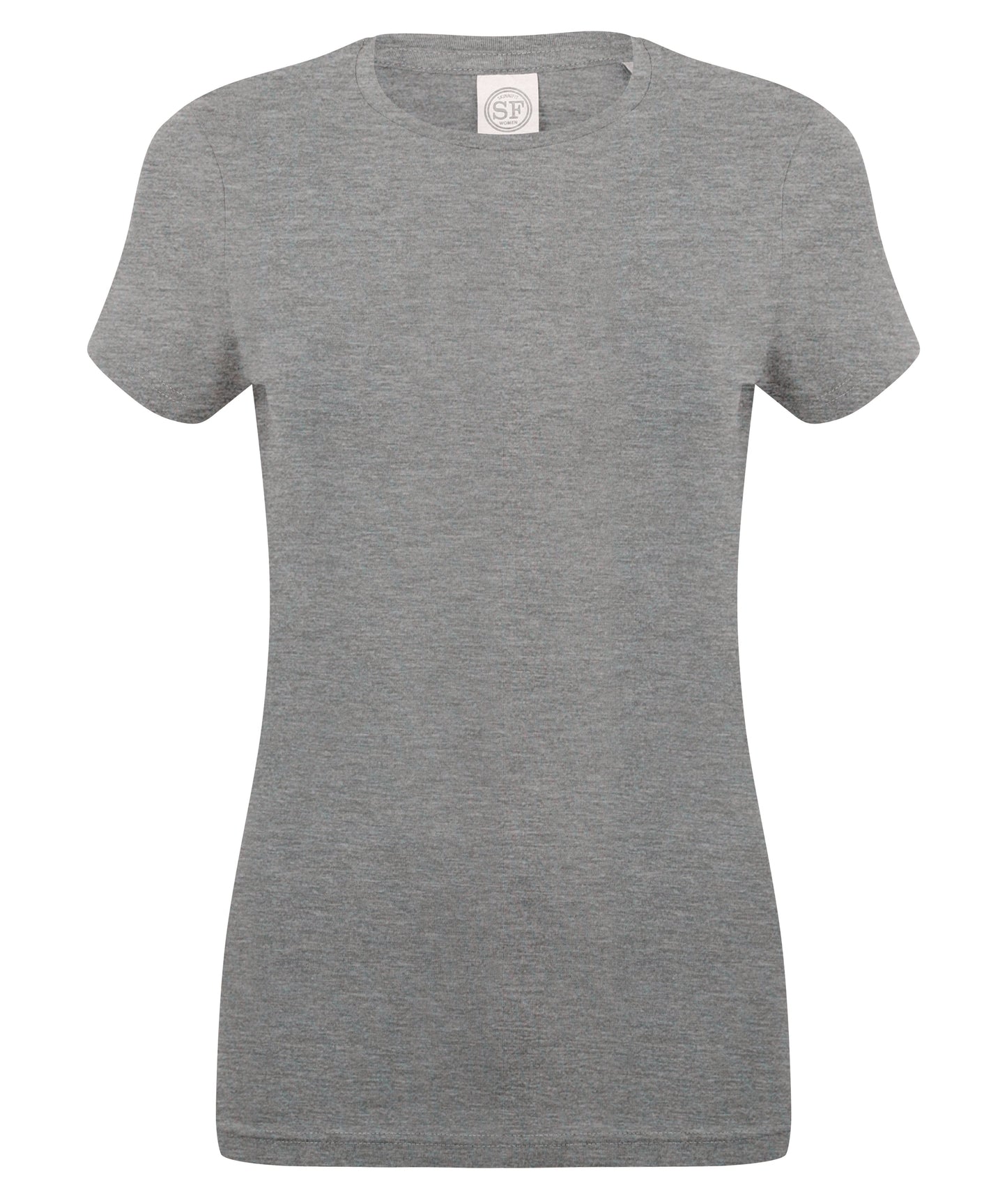 SF Feel Good Women's Stretch T-Shirt Heather Grey Modern Longline Fit XS-2XL