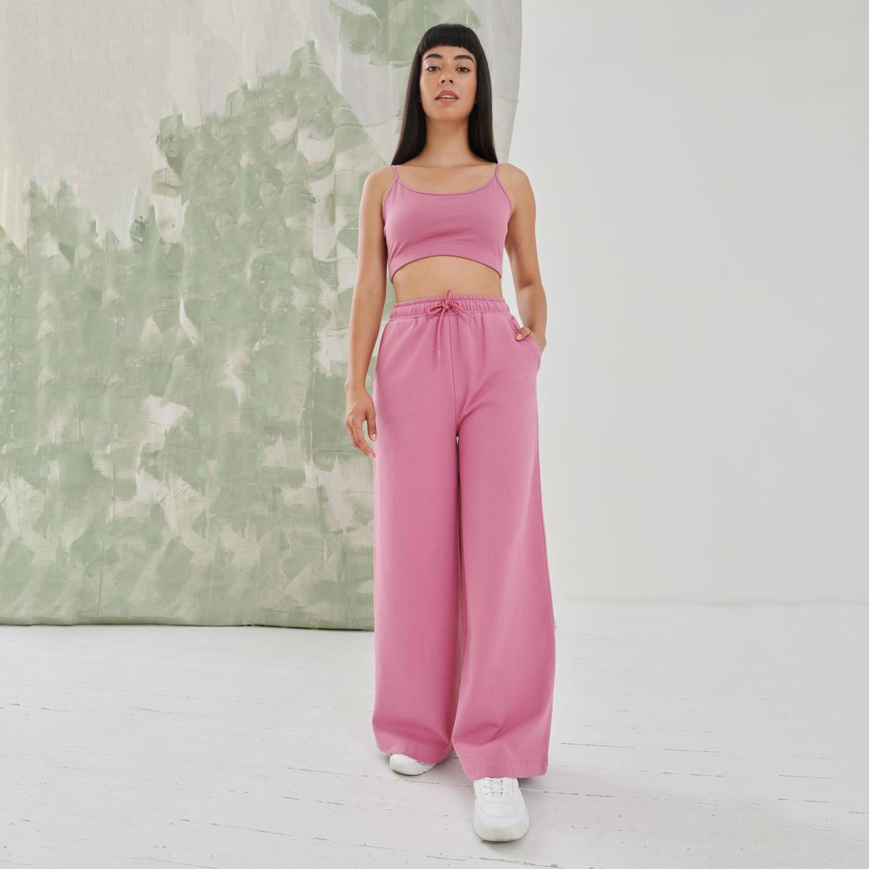 SF Women's Sustainable Wide Leg Joggers Eco-Friendly Cotton Blend Pants