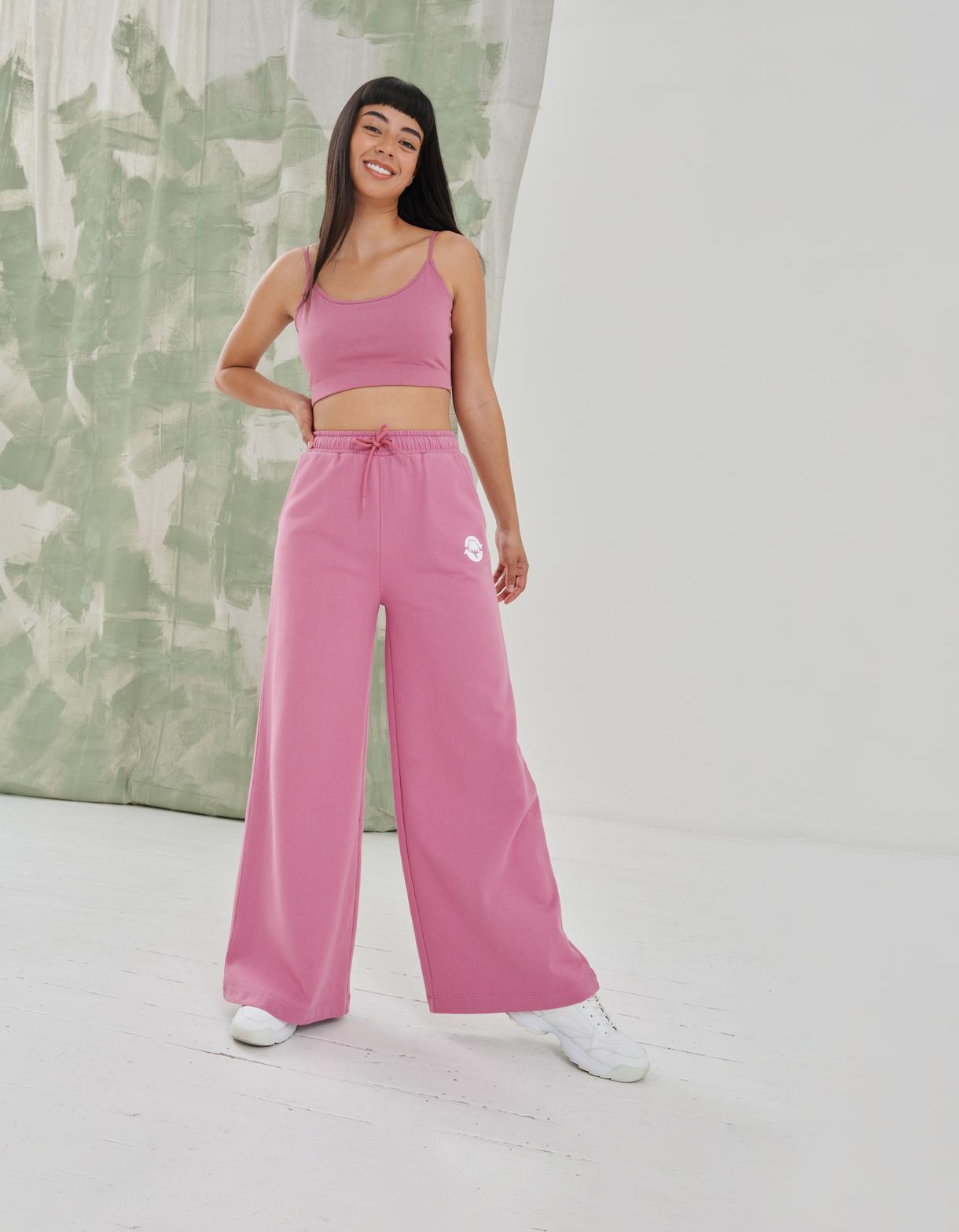 SF Women's Sustainable Wide Leg Joggers Eco-Friendly Cotton Blend Pants