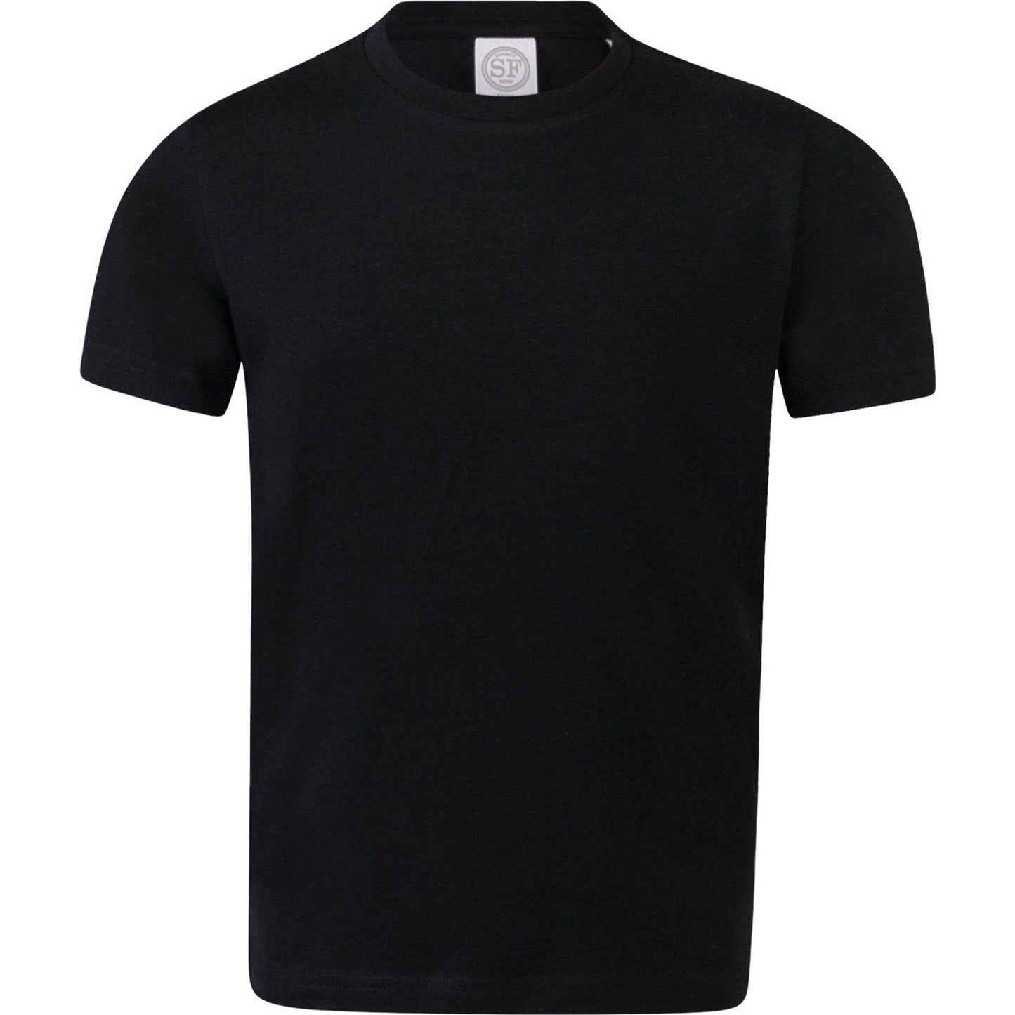 SF Minni Kids Feel-Good Stretch T Shirt Ribbed Neck Tear-Out Label Slim Fit