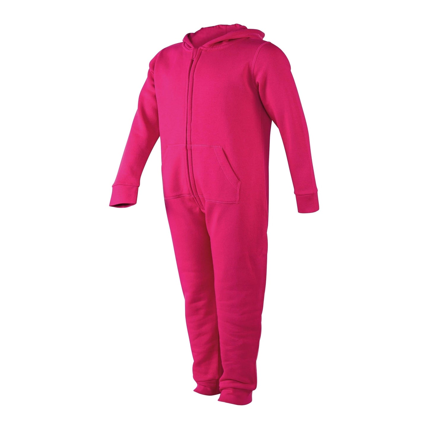 Sf Minni Kids Slim Fit All-In-One Loungewear with Front Zip and Kangaroo Pocket