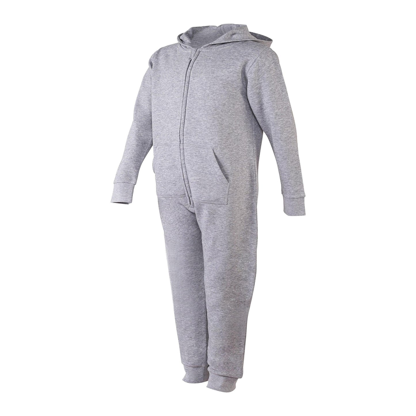 Sf Minni Kids Slim Fit All-In-One Loungewear with Front Zip and Kangaroo Pocket