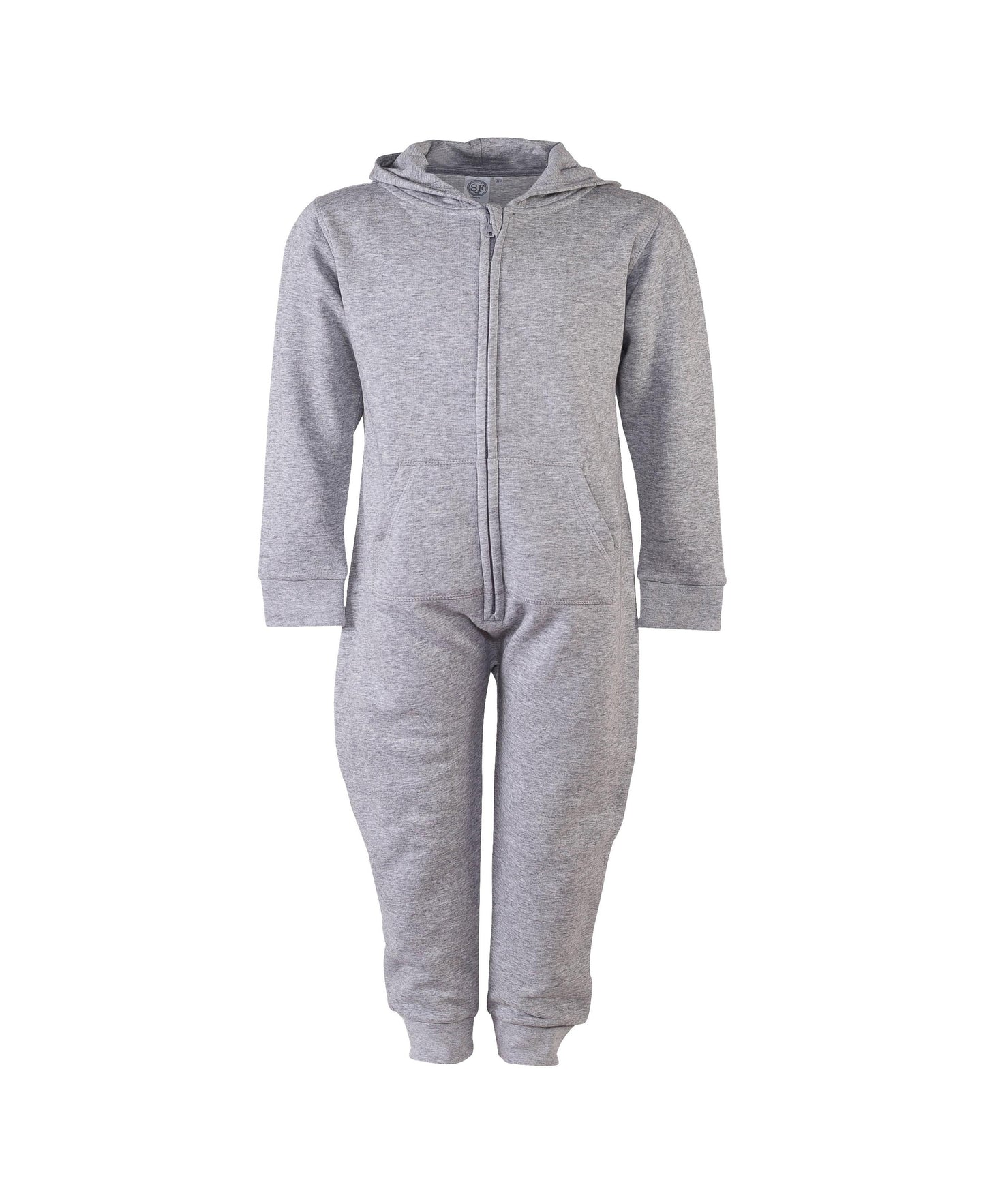 Sf Unisex Slim Fit All-In-One Loungewear with Zipper Front and Hood