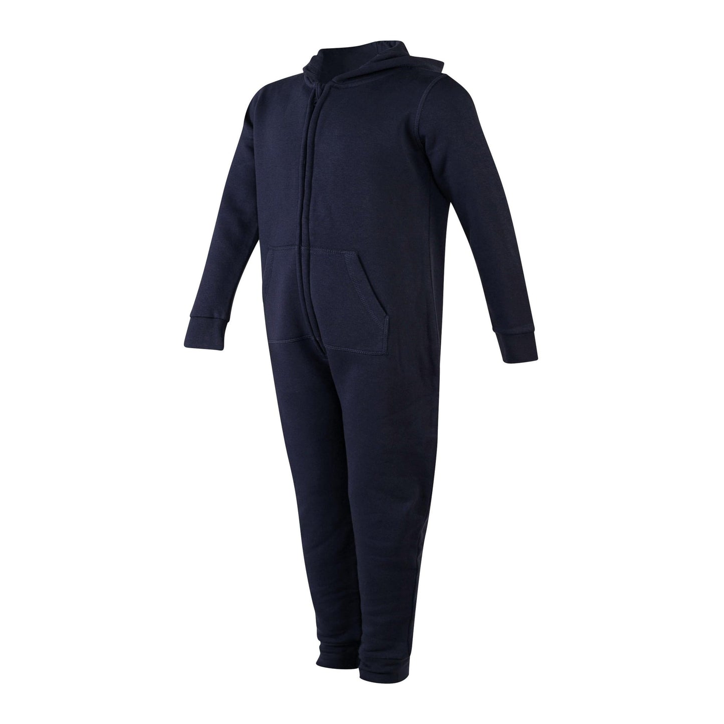 Sf Minni Kids Slim Fit All-In-One Loungewear with Front Zip and Kangaroo Pocket