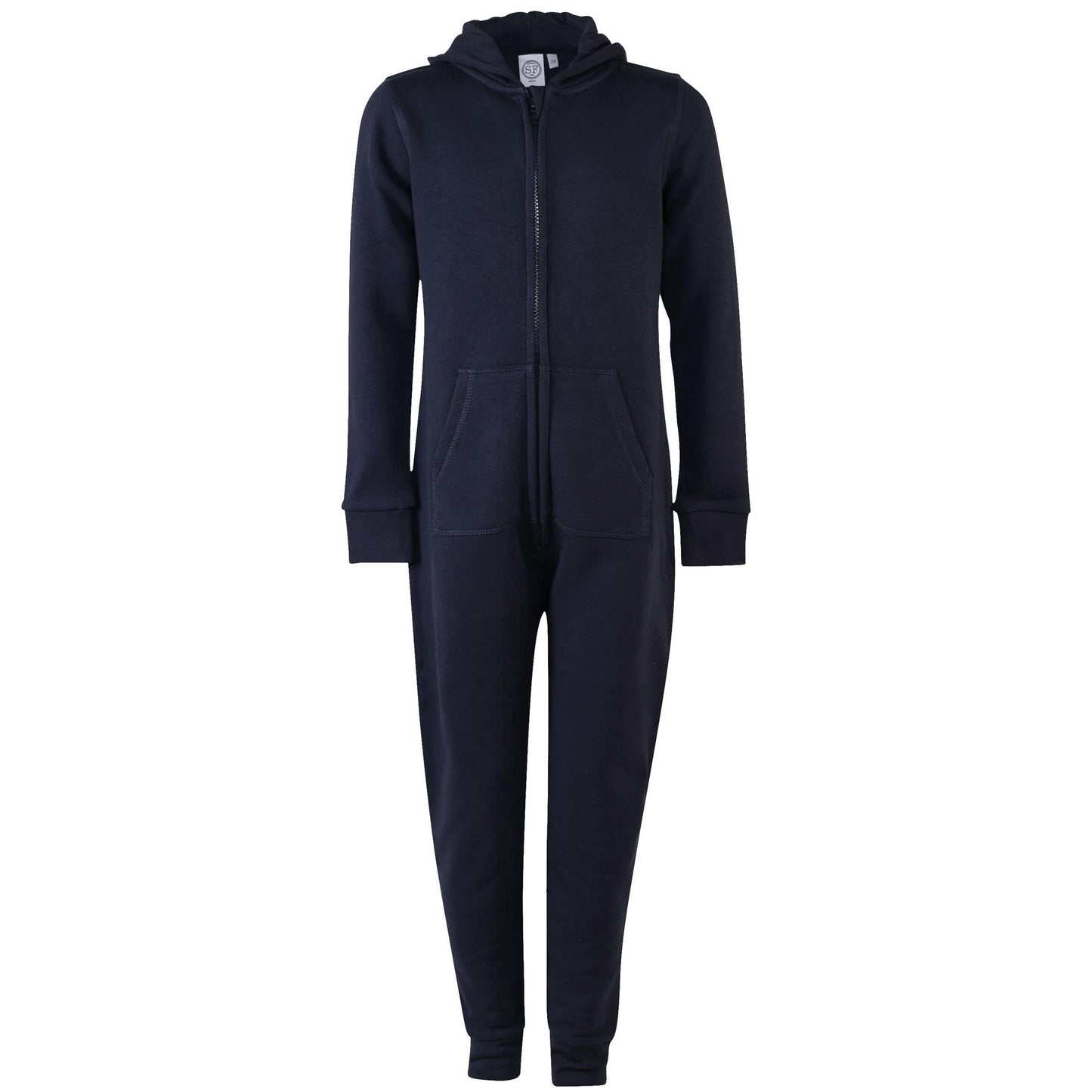 Sf Minni Kids Slim Fit All-In-One Loungewear with Front Zip and Kangaroo Pocket
