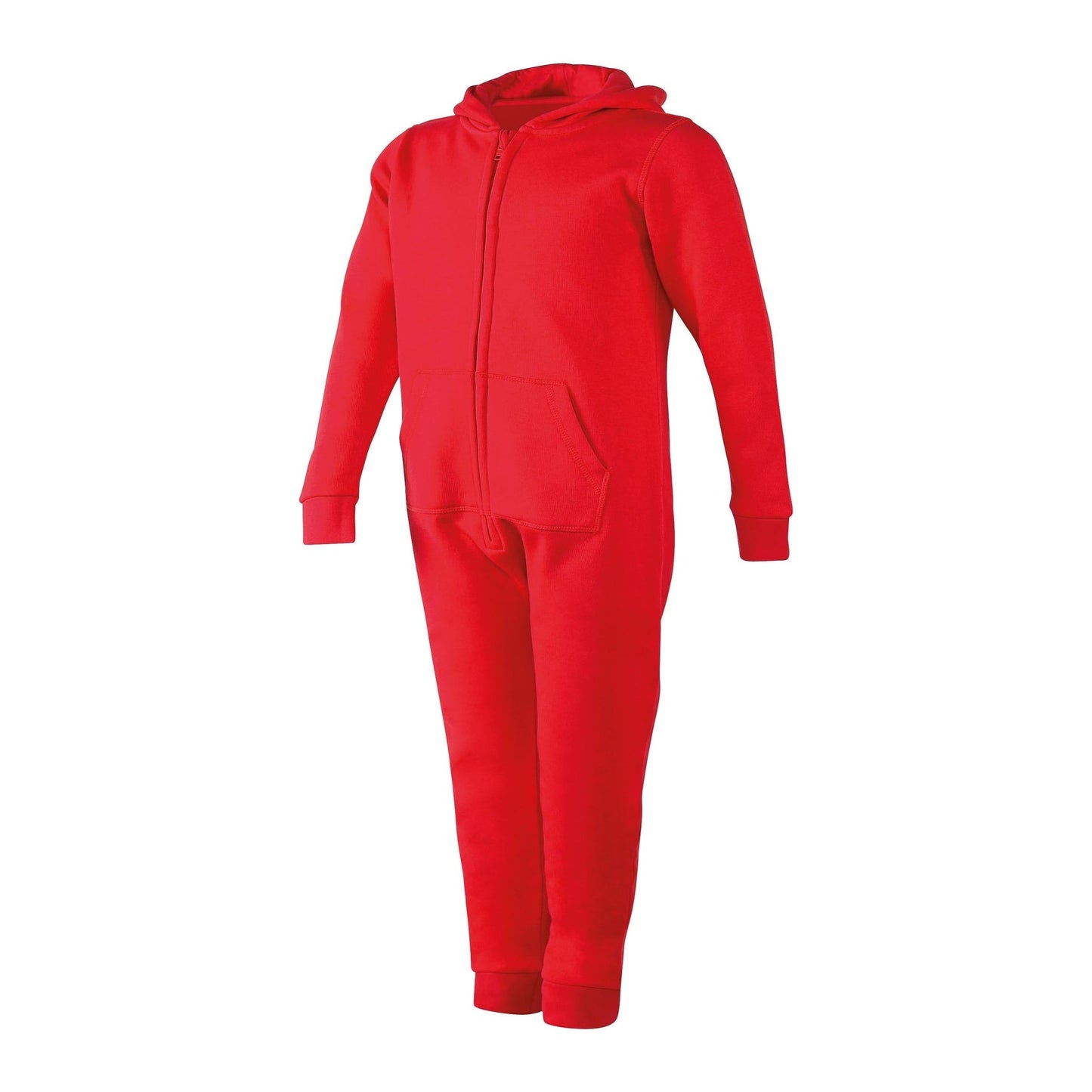 Sf Minni Kids Slim Fit All-In-One Loungewear with Front Zip and Kangaroo Pocket