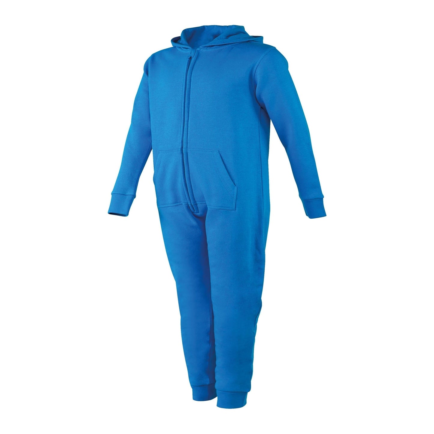 Sf Minni Kids Slim Fit All-In-One Loungewear with Front Zip and Kangaroo Pocket